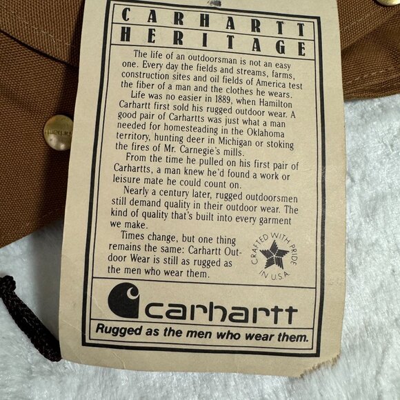 NWT Vintage Carhartt Arctic Quilt Canvas Hood 6QLH Snap Removable Replacement - Picture 8 of 10